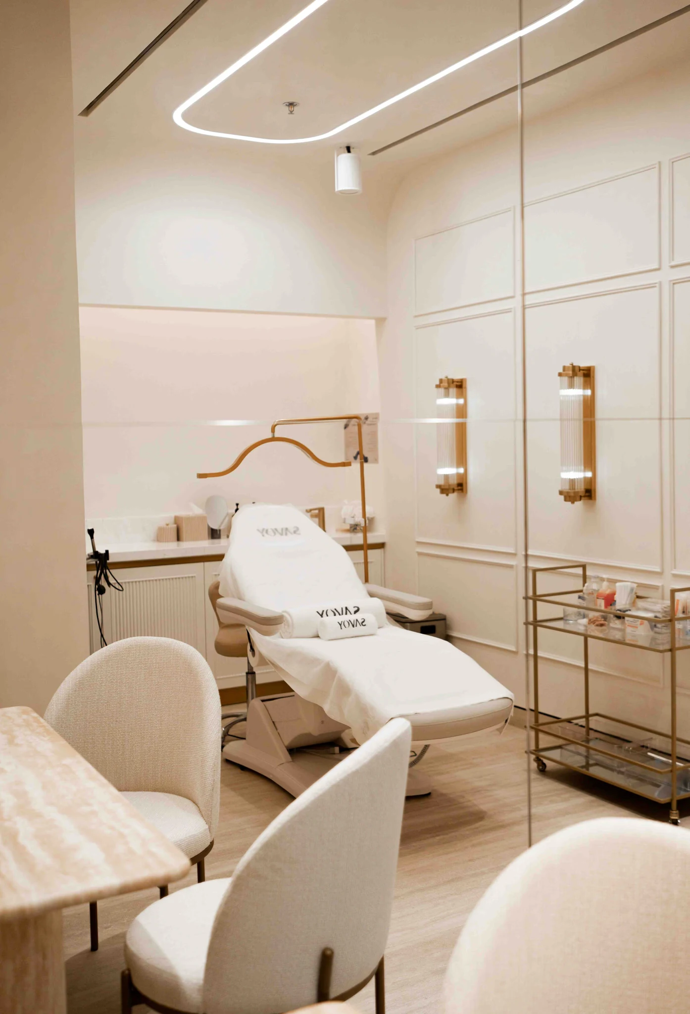 Savoy treatment room — a private suite in soft daylight